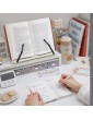 FEIYIYANG Book Stand for Reading Book Stand Adjustable and Foldable Book Holder Tray and Page Paper Clips Textbooks Documents Music Books Recipe Stand White Cookbook Holder Size : Large - B09KNDJFNZP