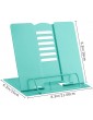 Metal Book Stand 2 Pc Reading Book Holder MSDADA Lightweight Cook Book Stands Portable Textbook Holders Adjustable Recipe Document Stand Tablet Music Book Stands&HoldersLight Blue & Light Green - B09J2Q7LSNO