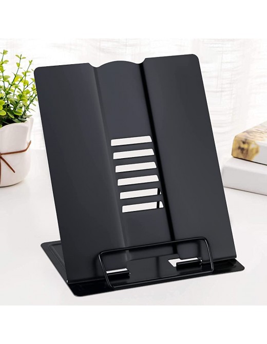 Metal Book Stand Reading Book Holder Lightweight Cook Book Stands Portable Textbook Holders Adjustable Recipe Document Stand Tablet Music Book Stands&Holders - B08N54GRV2Z