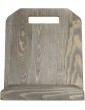 MyGift Vintage Gray Solid Wood Cutting Board Shaped Kitchen Cookbook Recipe Holder Stand with Kickstand - B088SZ6HTVT