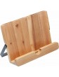 Natural Elements KitchenCraft Recipe Book Holder Tablet Stand Acacia Wood Brown 24 x 18.5 x 6.5 cm - B00ORPMET4O
