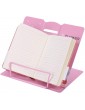 Reading Rest Cookbook Holder Cute Adjustable Book Recipe Stand Sturdy Metal Anti-Slip Display Table for Books Tablets iPads Document Foldable Flat Bookrest for Girls Boys - B07RZKPF3YL