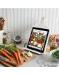 VYNOPA Cookbook Stand Extra Large Rustic Wooden Adjustable Recipe Book iPad Holder for Women Gift in White - B097RWY8CNH