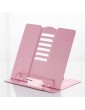 WANGCL Metal Book Stand Cookbook Holder Reading Book Holder Lightweight Cook Book Portable Textbook Holders Adjustable Recipe Document Stand Tablet Music Book Stands Pink - B09SL7NMMYW