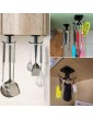 2PCS 360° Rotating Under Shelf Hooks Cooking Utensil Holder Hanging Rotate Rack Organizer Storage Rack with Stickers for Cabinet Kitchen Bathroom - B08XW12HKBY