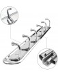 6 Hooks Kitchen Rack Wall Hooks Bathroom Mounted Hooks Bathroom Rack Wall Hooks Hooks Hanging Kitchen Rail for Kitchen Utensil Gadget Bathroom Holder Tool with Fixed Screws - B0775CZYD6H