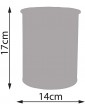 EHC Round Cream Enamel Utensil Storage Pot Holder Diameter 14cm x Height 17cm - B06VY9XHVMS