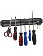 Relaxdays Magnetic Kitchen Wall Strip Utensil & Knife Holder Plastic Organiser 33 cm Wide Black Pack of 1 - B07W54Y47RD