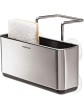 simplehuman KT1134 Slim Kitchen Sink Caddy Organiser Holder Tidy With Suction Cups Wire Ledge Hanger Sponge Storage Rustproof Brushed Stainless Steel - B003VWL6TIT