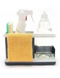 simplywire – Sink Tidy Caddy – Kitchen Sink Organiser – Removable Drip Tray – Non-Slip Grey & White - B08LQJTGK2M
