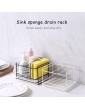 ZHJFDJ ZIRUIGONG Sink Caddy Tidy Sponge Holder for Kitchen Organisers Utensil Holders with Drain Pan Stainless Steel Rustproof,Wall Installation Countertop Placement 2PCS,White - B09Y373G43Z