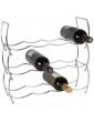 3 Tier Stackable Chrome Wine Storage Display Rack Holder Up To 12 Bottles - B013RLPTDQO