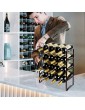 4 Tier Stackable Wine Rack Freestanding 16 Bottles Organizer Holder Stand Countertop Liquor Storage Shelf - B08R3QFRX7F