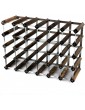 Classic 30 6x4 Bottle Dark Oak Stained Wood and galvanised Metal Wine Rack Ready Assembled - B00403Y6JEC