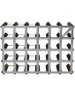 Classic 30 6x4 Bottle Dark Oak Stained Wood and galvanised Metal Wine Rack Ready Assembled - B00403Y6JEC