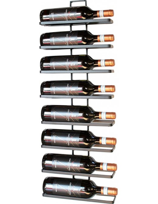 DanDiBo Wine Rack Wall Mounted Metal Black 4-Wine Expandable 8 Bottels Wine Bottle Stand Wine Rack Bottle Holder - B079NX7WSBD