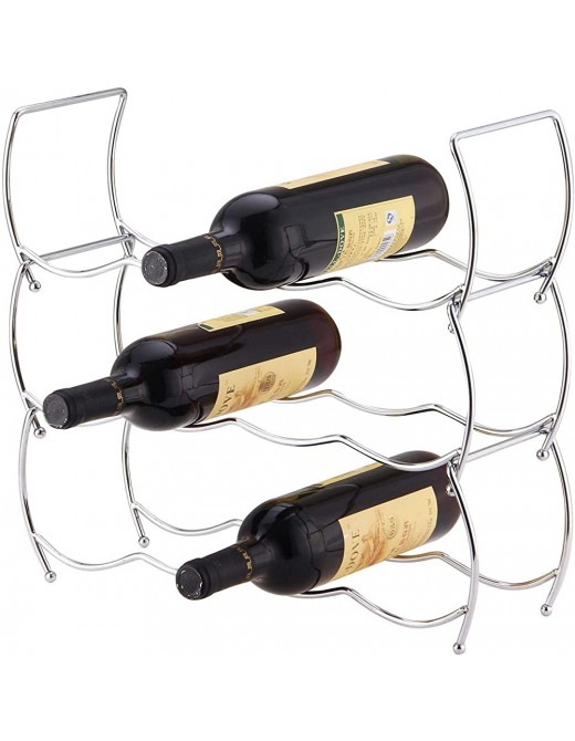 Novel Solutions Stackable 3 Tiers Chrome Rack for 12 Bottles of Different Favorite Wine Display and Storage Stainless Steel One Size - B07J6RWSPPA