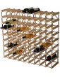 RTA 81 Bottle Traditional Wine Rack-Kit-Natural Pine FSC Wood 91 x 81 x 23 - B07TM643HVO