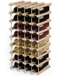 TANGZON 40 Bottle Wine Rack Free Standing Wine Storage Display Shelf Natural Solid Wooden Wine Bottle Organizer for Kitchen Bar and Pantry - B09NN2W5GBN