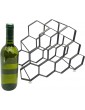 Wine Rack for 9 Bottles Free Standing Metal Portable. Modern & Minimalistic Design for Wine Lovers - B072KXCDKTP