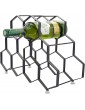 Wine Rack for 9 Bottles Free Standing Metal Portable. Modern & Minimalistic Design for Wine Lovers - B072KXCDKTP