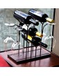 Wine Rack Free Standing Tall Wine Rack with Glass Holder Perfect for Home Decor & Kitchen Storage Rack Etc Hold 4 Bottles and 4 Glasses - B09PV7VS3HV