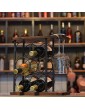 Wine Rack with Glass Holder Tabletop Wine Holder with Tray Wooden Wine Rack Free Standing Perfect for Home Decor & Kitchen Storage Rack etc Hold 6 Bottles and 2 Glasses - B09837HSXKF