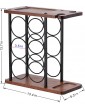Wine Rack with Glass Holder Tabletop Wine Holder with Tray Wooden Wine Rack Free Standing Perfect for Home Decor & Kitchen Storage Rack etc Hold 6 Bottles and 2 Glasses - B09837HSXKF