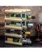 Wood & Metal Wine Rack 12 Bottle Capacity Champagne Wine or Spirits - B0B1BFKTHBM