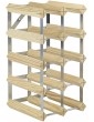 Wood & Metal Wine Rack | 4x2 Industrial Rack | 10-12 Bottle Capacity | Champagne Wine and Spirit Bottles | Free Standing or Wall Mounted | M&W - B085LPFFF8Y