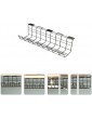 Lurrose 1PC Cable Management Tray Wire Management Rack Under Shelf Basket for Storage Space on Kitchen Pantry Desk Bookshelf Cupboard - B0983VXND2S