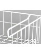 Under shelf storage Kitchen Shelf Storage Basket Multifunctional Carbon Steel Kitchen Storage Shelf Hook Up Shelf White - B073TSQSR1T