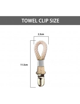 4 Pcs Set of Towel Clip,Beach Towel Hanging Clip Storage Clip，Tea Towel Clip Metal Clip Ring Cotton Rope Towel Clip Bathroom Clip Multifunctional Towel Clip，Suitable for Bathroom，Kitchen Balcony - B09PNL98ZKN