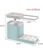 Folewr Soap Pump Dispenser Cleaning Liquid Container Sponge Holder Tea Towel Hanger Drain Organiser for Kitchen Bathroom 3 in 1 - B097BMW881Y