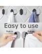 Push in Suction Hand Towel Holder 6 Pieces Tea Towel Holder Round Wall & Door Mounted Hooks Towel Hook No Drilling Required Firmly Holds Towel Without Tearing Kitchen Bathroom Shower - B09SYSVJKHW