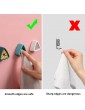 Tea Towel Holder Premium Silicone Self Adhesive Towel Hooks Anti Collision Small Triangular Wall Mount Cloth Holders for Bathrooms Kitchen Set of 6 White Green Blue - B095JKSHB8I