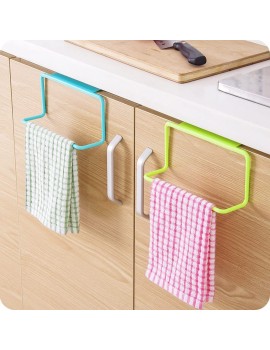 Towel Rack over Cupboard Towel Rail Towel Rack Hanging Holder Organizer Bathroom Kitchen Cabinet Cupboard Door Hanger White - B0B213Y77SZ