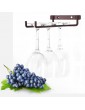1PCS Hanging Wine Glass Holder,Vintage Bronze Single Row Wine Glass Rack Hanging Stemware Holder for Kitchen Cabinet,partition Board Wine Cabinet - B0B2PGQRV8P