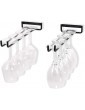 2 Pack Wine Glass Racks Wall Mounted Hanging Rack Shelf Wine Cup Display Stand for Cabinet and Bar 30cmBlack - B08BZHQFZDL