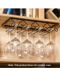 AUTUUCKEE Wine Glass Rack 2 Pack Under Cabinet Stemware Organization and Storage Wine Glass Holder Glasses Storage Hanger Metal Organizer for Bar Kitchen - B098P89JQTZ