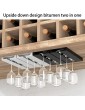 CYJZHEU 2 Pack Wine Glass Racks Wall Mounted Hanging Rack Shelf Wine Cup Display Stand for Cabinet and Bar 25cmBlack - B09CTXVHYLU