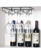 defway Wine Glass Rack Under Cabinet Stemware Rack Hanging Wine Glass Holder for Kitchen Bar Pub 1 Pack Black - B07R492BQRM
