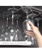 DIVCHI Wine Glass Rack Under Cabinet Punch-Free 4 Rows Stemware Wine Glass Metal Holder Hanging Wine Glasses Storage Hanger Organizer for Shelf Kitchen Bar Decor - B09YY4QHPNQ