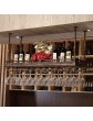 Industrial Iron Wine Glass Holder Ceiling Stemware Rack Adjustable Height Goblet Stemware Holder Vintage Wine Glass Storage Shelf For Restaurants Bars Home - B0B2VWDCBVR