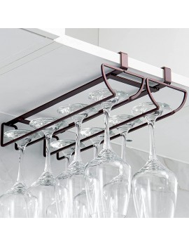 ORZ Stemware Rack Wine Glass Holder Under Shelf with 2 Slots Hanging Champagne Goblets Holders Hanger Organiser for Kitchen Cabinet Cupboard Bar Pub - B08BJKBHZCF