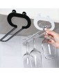 SHANJ Hanging Wine Glass Holder for Kitchen Bar Under Cabinet Stemware Rack Metal Shelves Glasses Storage Hanger Color : White - B09LCGH63LQ
