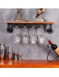STXMY Wine Glass Holder 20cm 8inch Stemware Rack Under Cabinet Iron Red Wine Glasses Storage Hanger Organizer for Bar Home Kitchen Decor Black 2 Rows - B096NCYPB4V