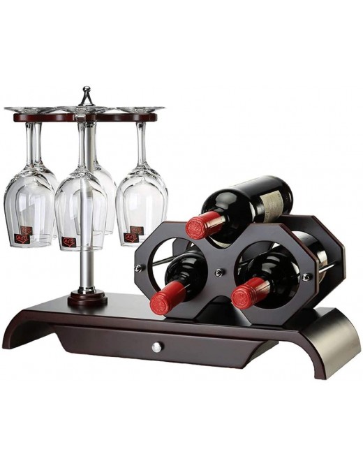 Vobajf Stemware Rack 6 Hook Wood Wine Glass Holder Stand Stemware Drying Rack Artistic Tabletop Display Wine Glass Rack Color : Wood Size : 49 * 18 * 38cm - B089SM485RX