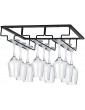 Wine Glass Holder Under Cabinet Hanging Wire Wine Glass Rack Stemware Rack Stemware Racks for Kitchen Bar Living Room Screws Included Easy to AssembleBlack Size : 3 Rows - B0B1ZYMHRTF