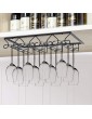 Wine Glass Rack Under Cabinet Stemware Rack Hanging Wine Glass Holder for Kitchen Bar 4 Slots 8-12 Cups - B08NV94GF1Y